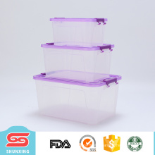 Wholesale 3pcs multipurpose clear air tight plastic container with lid